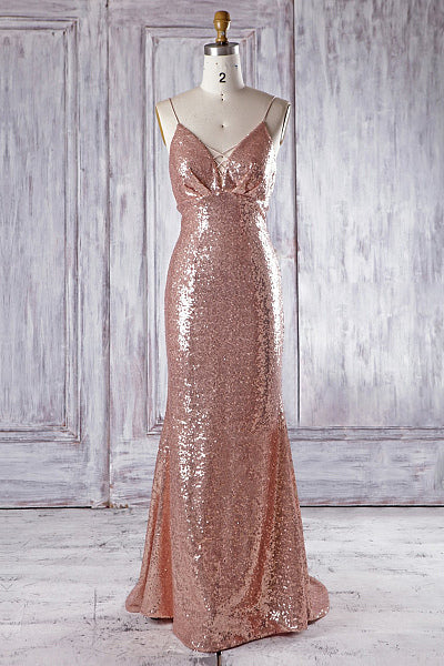 rose gold dress with sequins