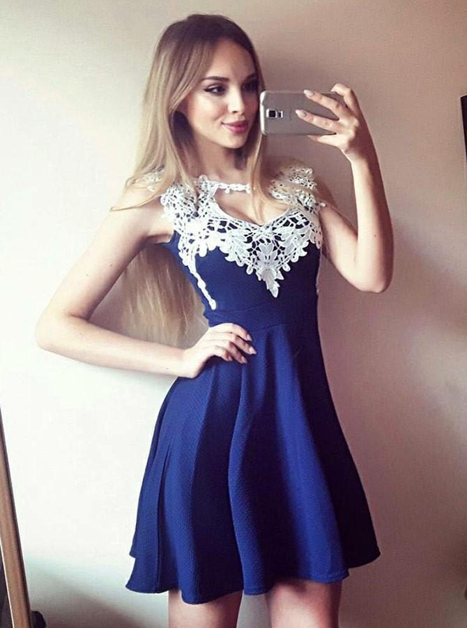 royal blue cocktail dresses for wedding