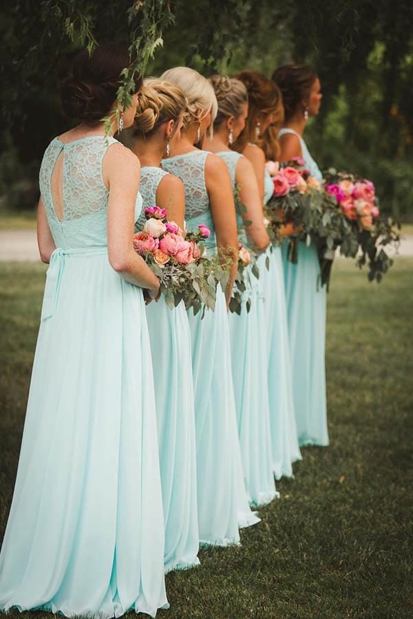 tiffany green bridesmaid dresses