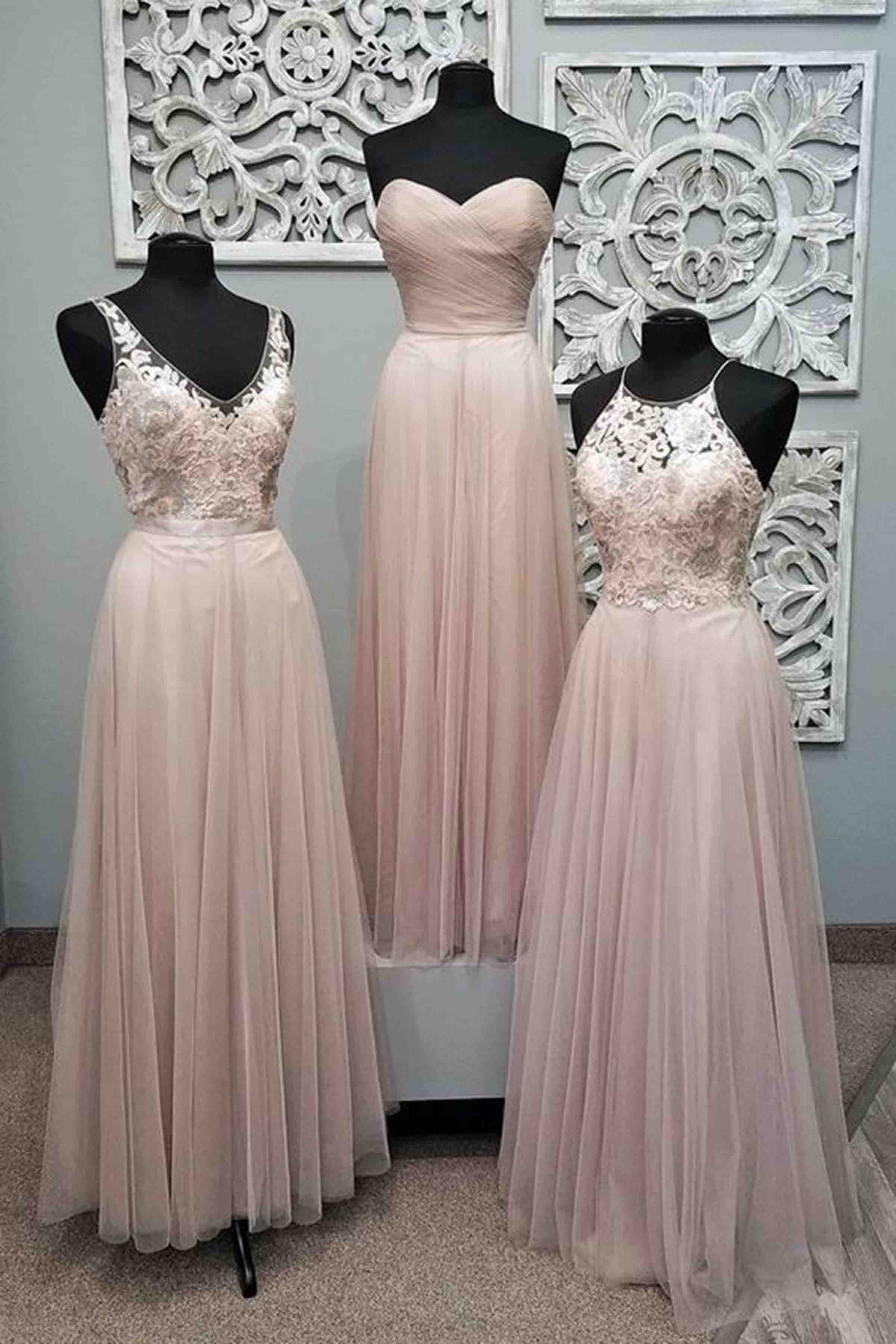 cheap baby pink bridesmaid dresses