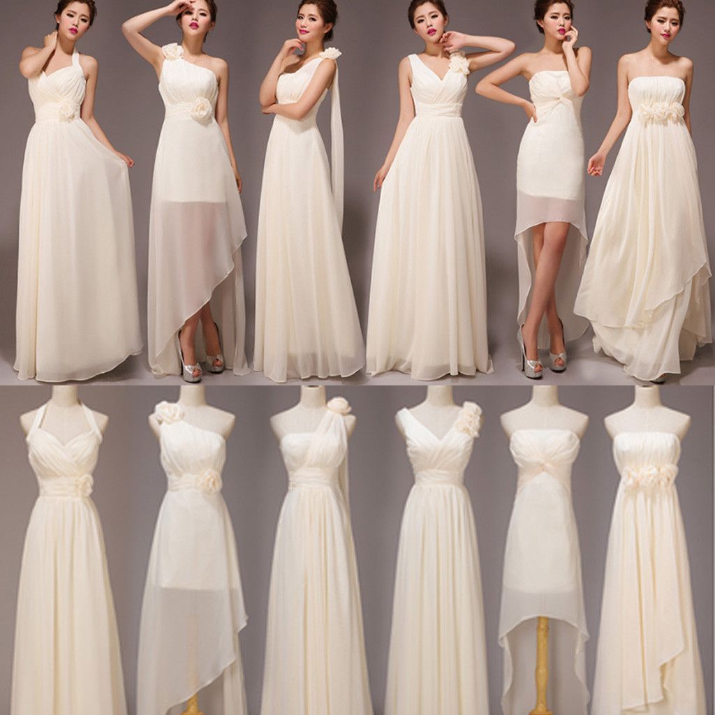 elegant white evening dresses