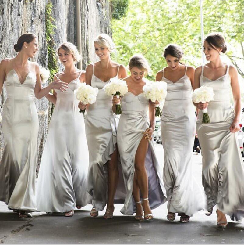 cheap satin bridesmaid dresses