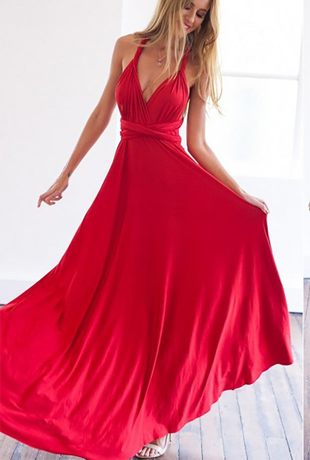 infinity gown red