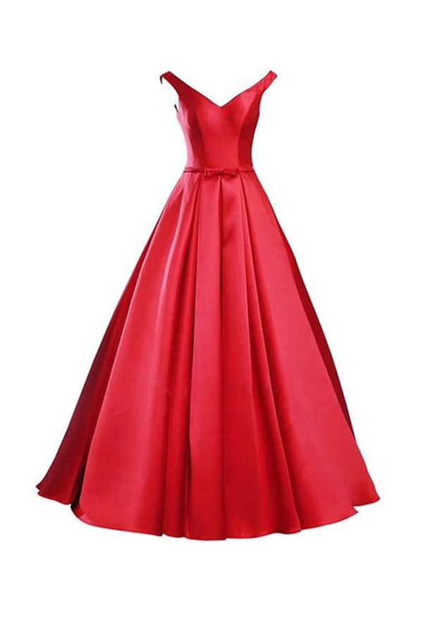 satin red bridesmaid dresses