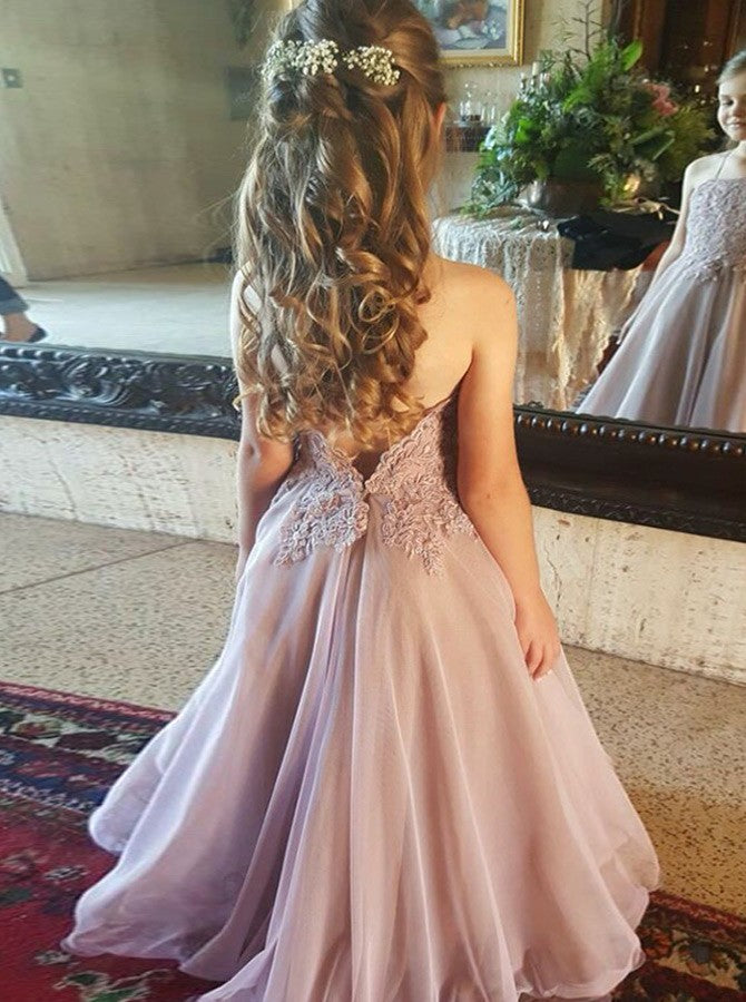 dusty pink girls dress