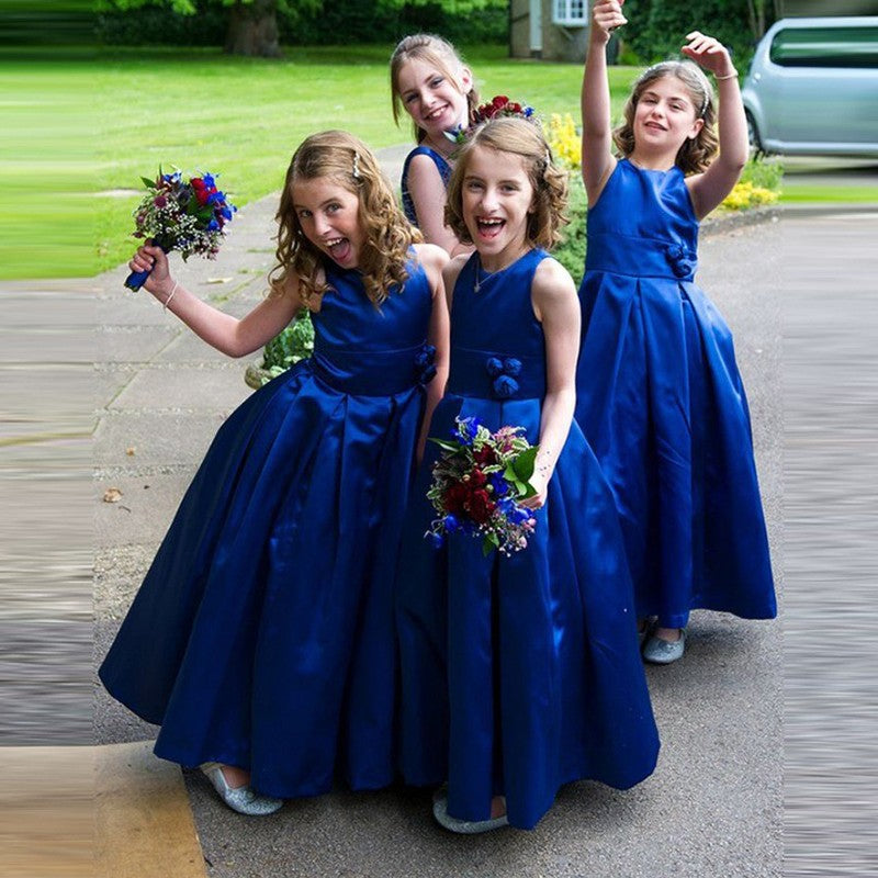 royal blue flower girl dresses cheap