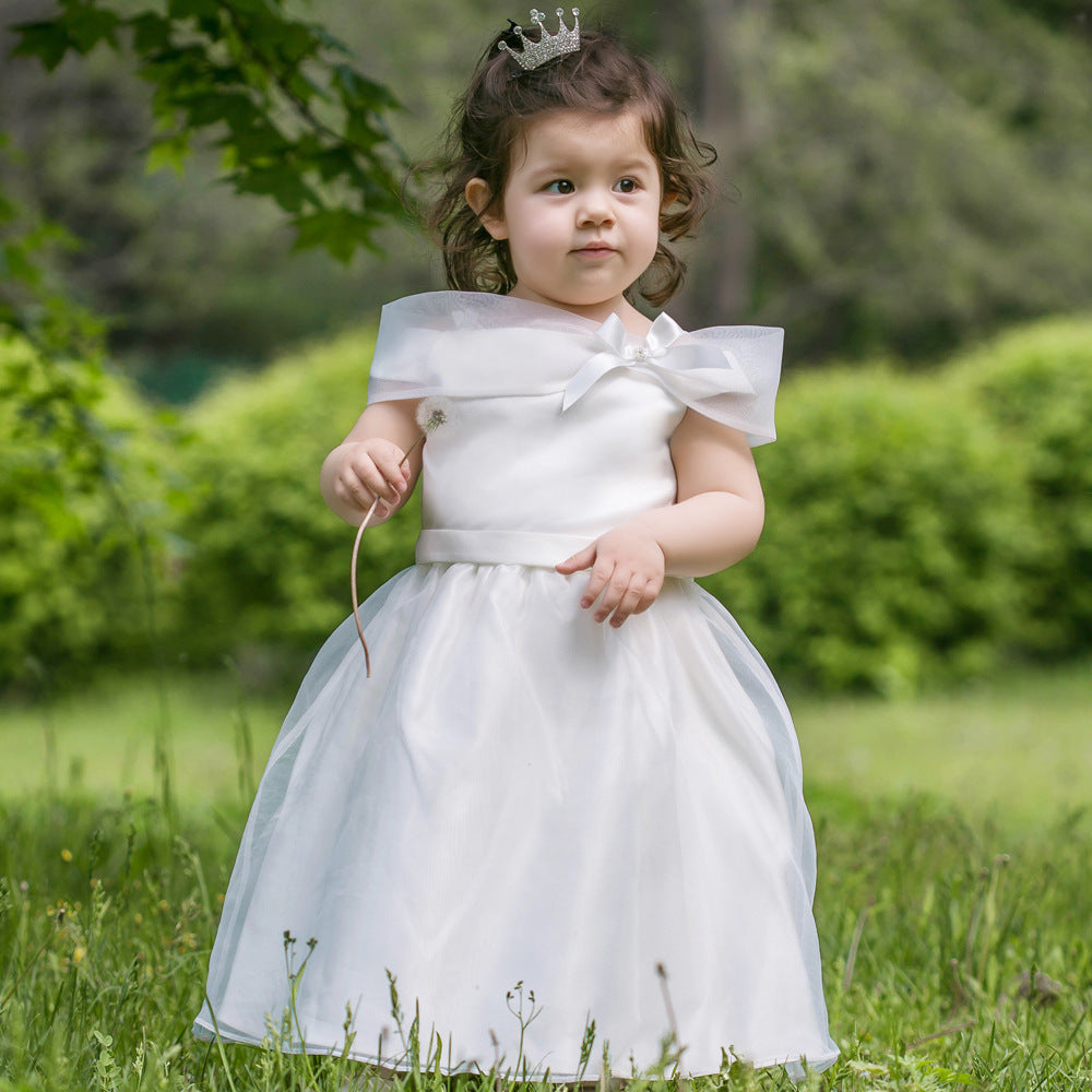 simple white dress for little girl