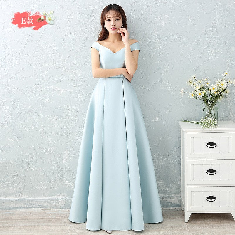 Elegant Sleeveless Backless A Line Satin Prom Dress Long Evening Dress ...