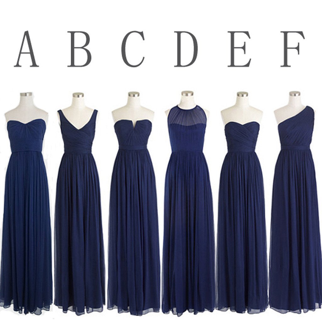 cheap long navy blue dresses