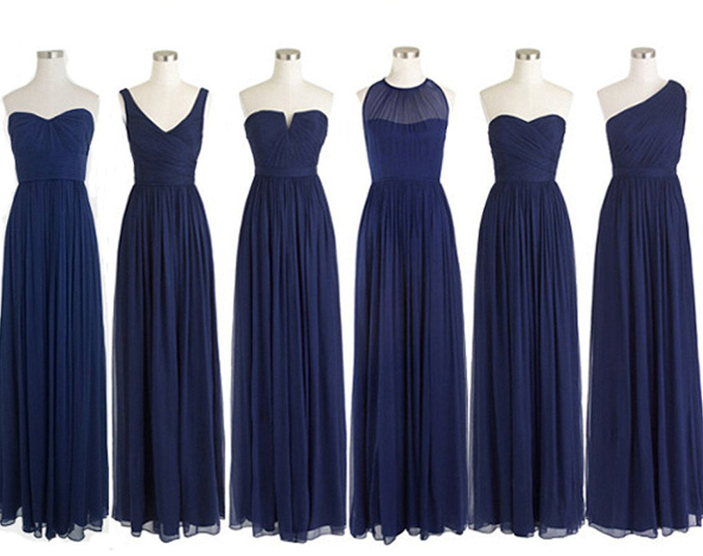 cheap long navy blue dresses