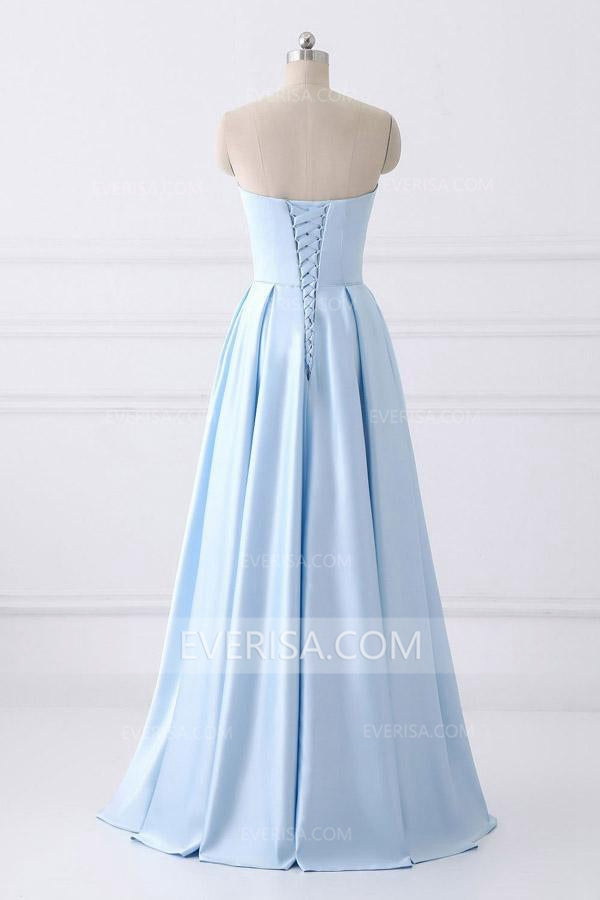 pale blue ball gown