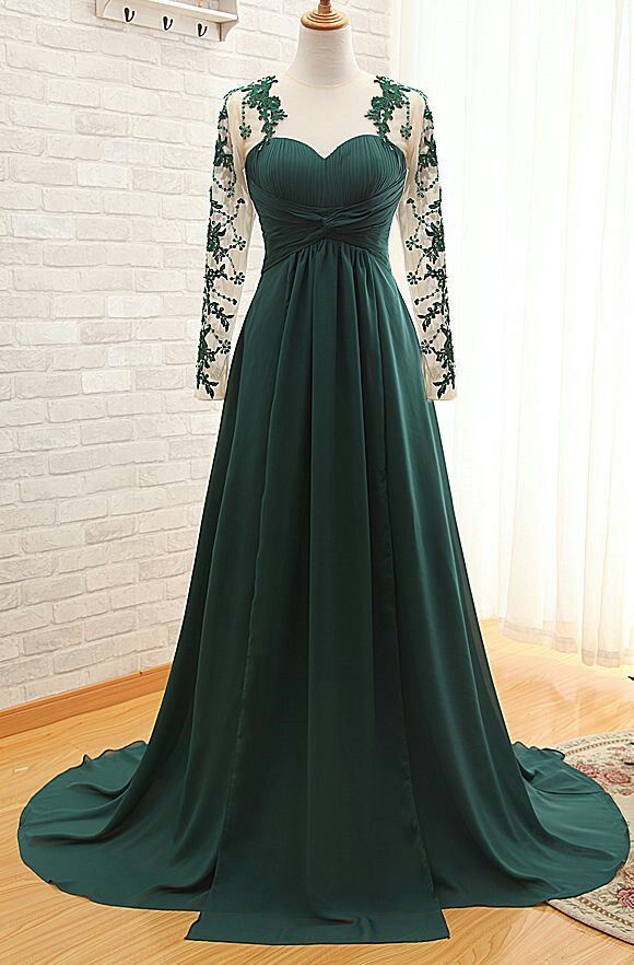 long sleeve emerald bridesmaid dresses