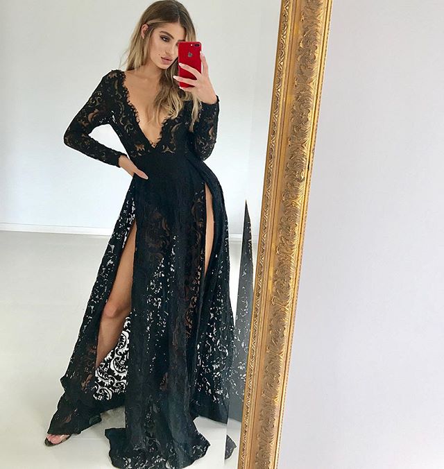 sexy deep v dress