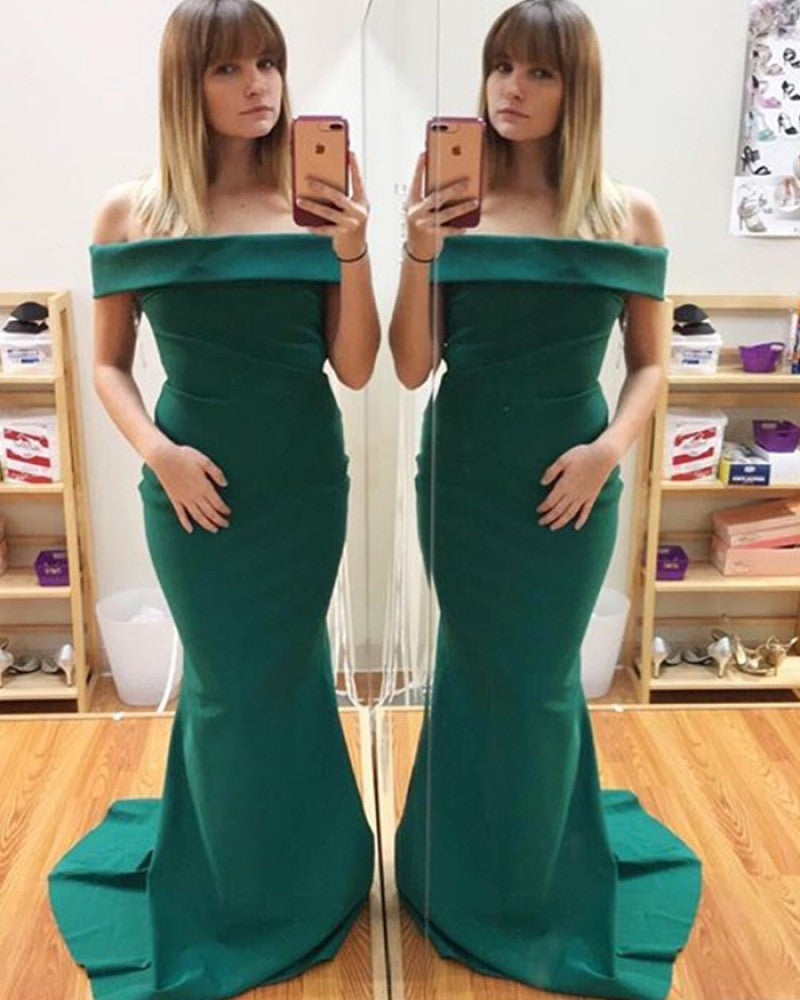 simple emerald green dress