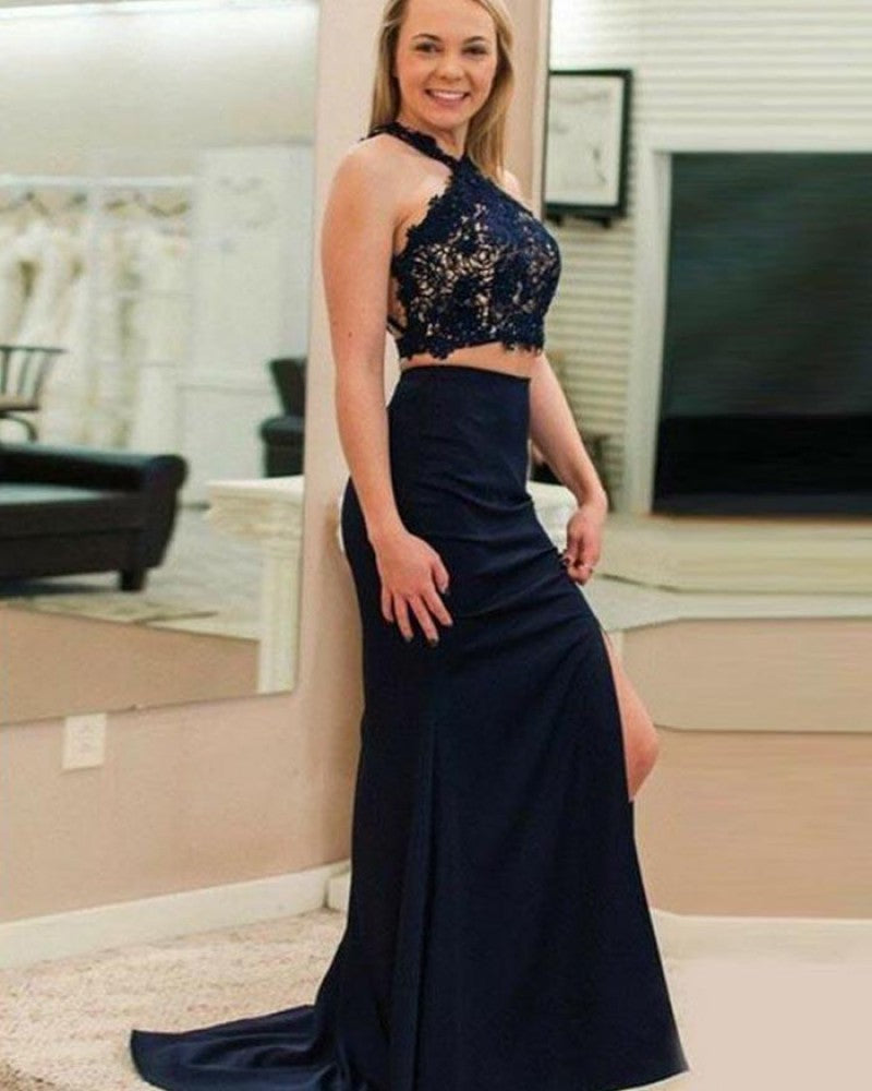 navy blue two piece