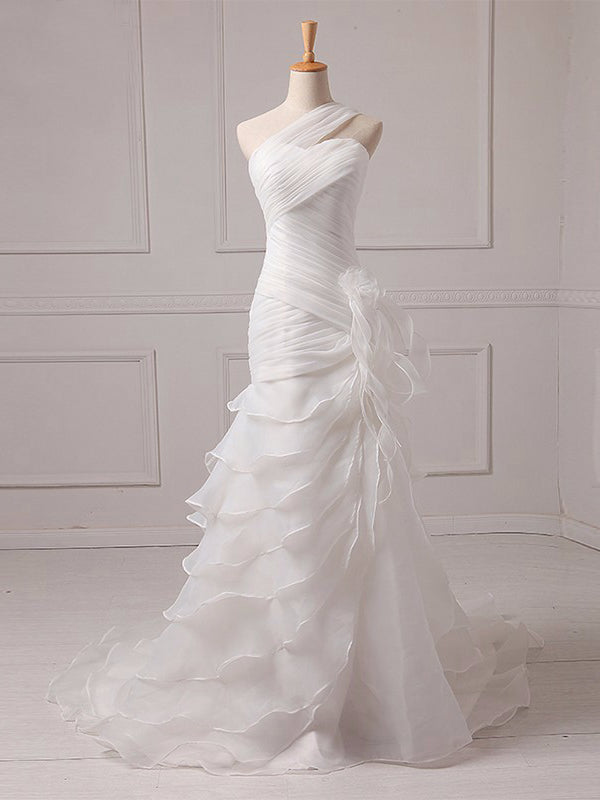 1 shoulder wedding dress