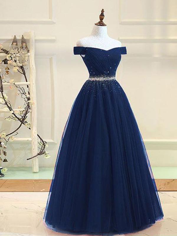 navy blue dress with rhinestones