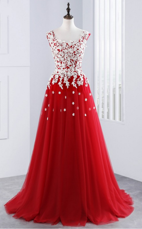 cheap red gown