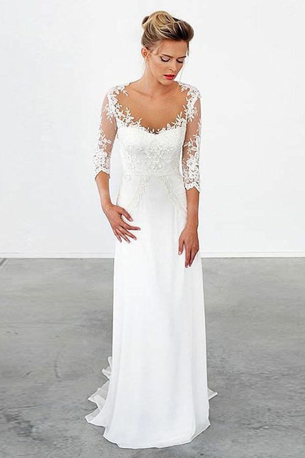 lace empire wedding dress