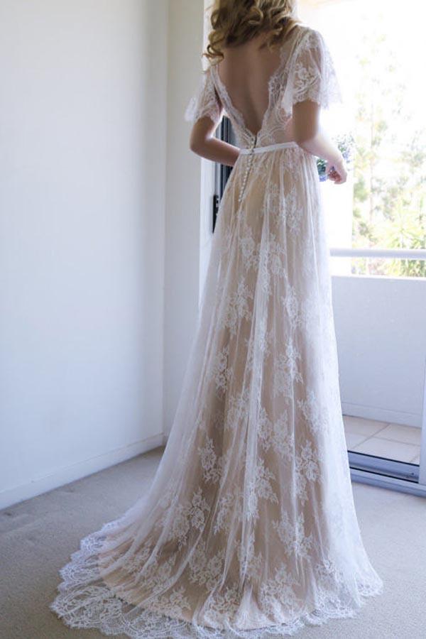 affordable lace wedding dresses