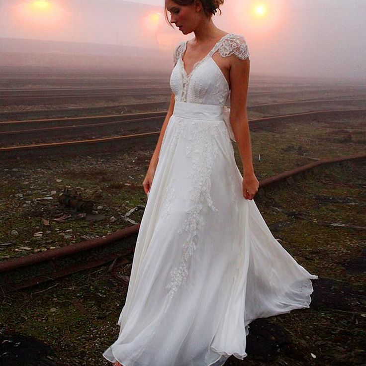 cap sleeve beaded wedding dress