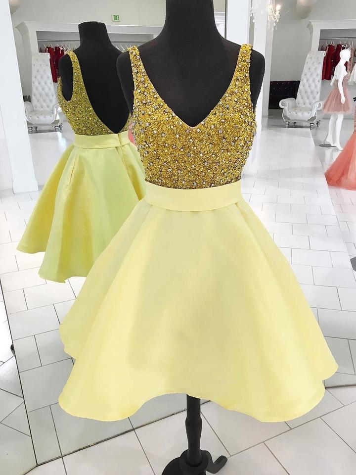 cheap prom dresses yellow