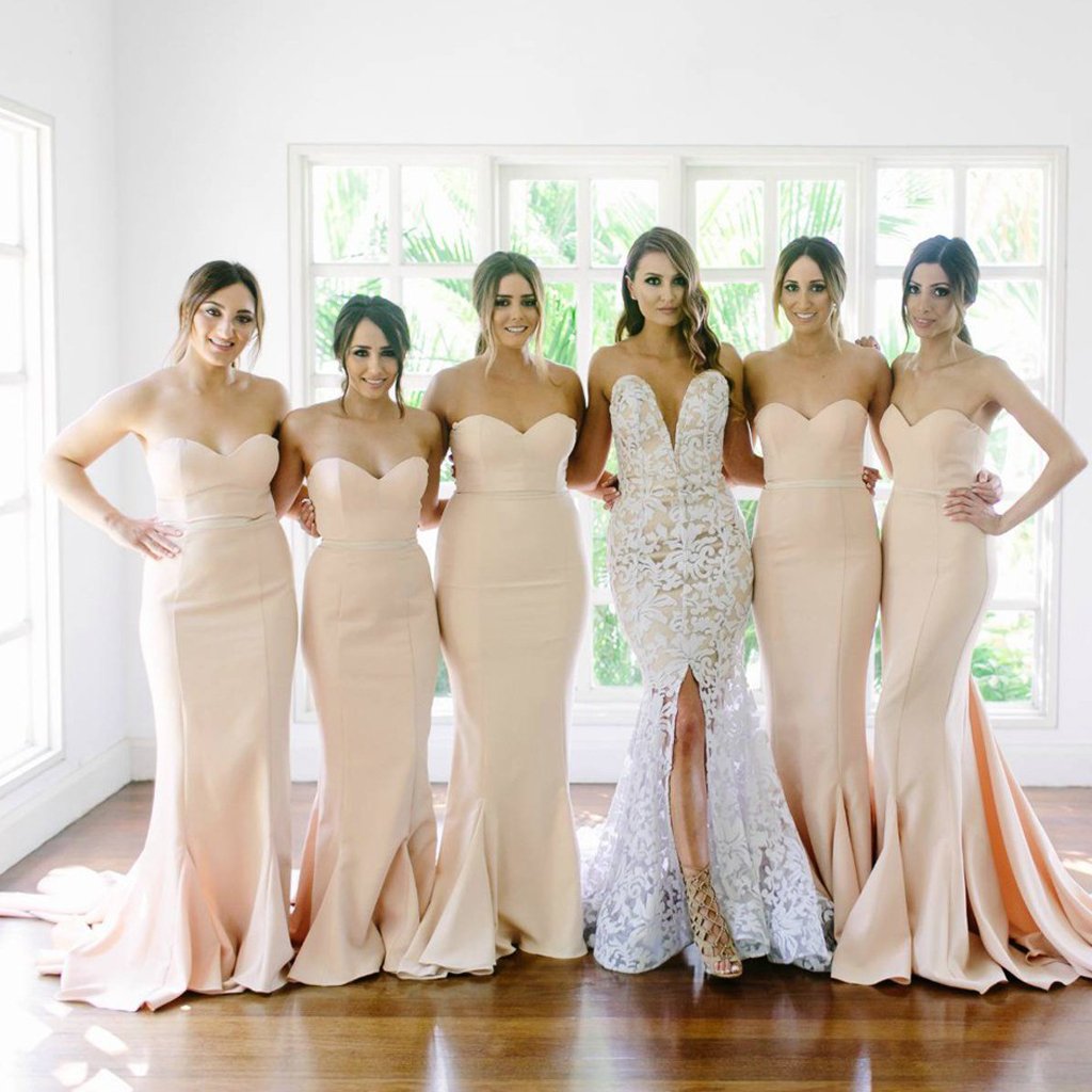 cheap satin bridesmaid dresses