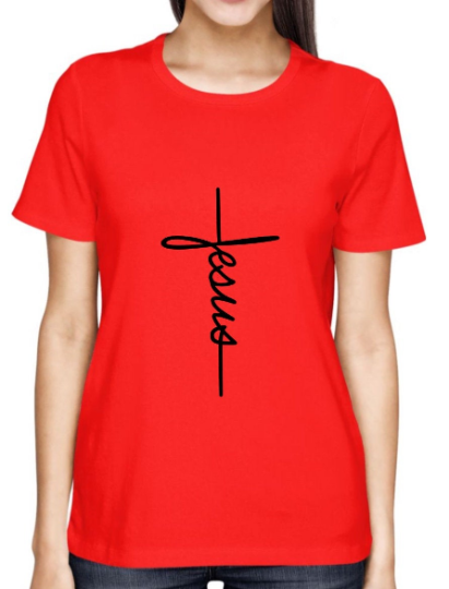 Jesus cross writing- Handmade T-shirt | eBay