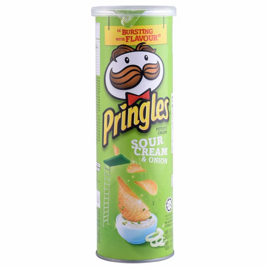 Pringles Potato Crisps Sour Cream & Onion 107G — Gainmart