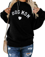 Heymiss Womens Tops Cat Dog Mom Shirts Long Sleeve Crewneck Graphic Tees - CatsInHeart