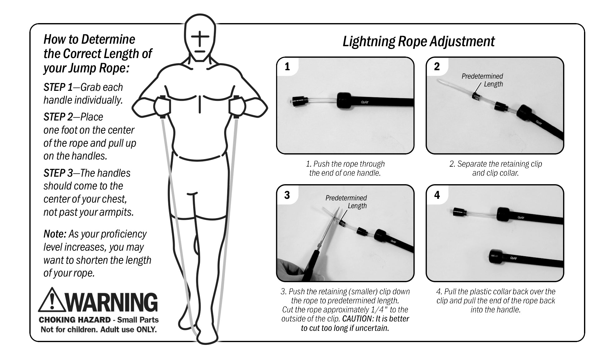 Jump Rope Size Chart