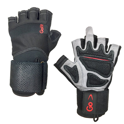 Premium Leather Elite Trainer Wrist Wrap Gloves –