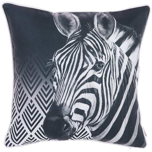 Animal Square Zebra Printed Decorative Throw Pillow Cover Apolena