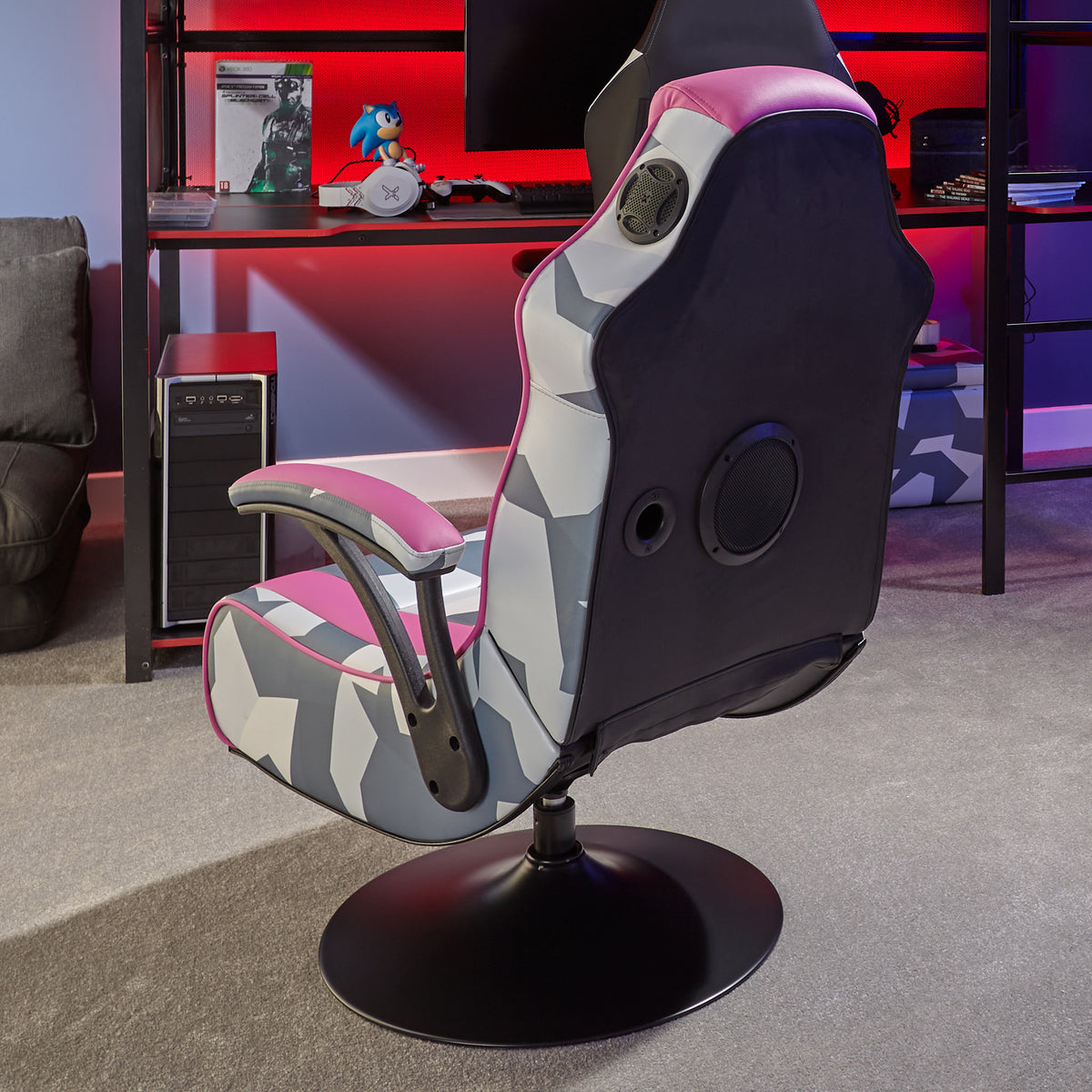 Geo Camo 2.1 X Rocker Audio Gaming Chair with Vibration ...