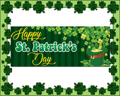 Happy St Patrick's Day Party Banner Décor Sign GraphixPlace