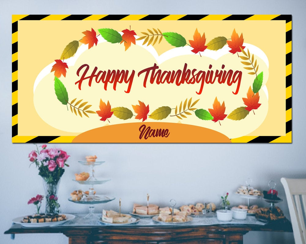Happy Thanksgiving Quarantined Fall Holiday Banner
