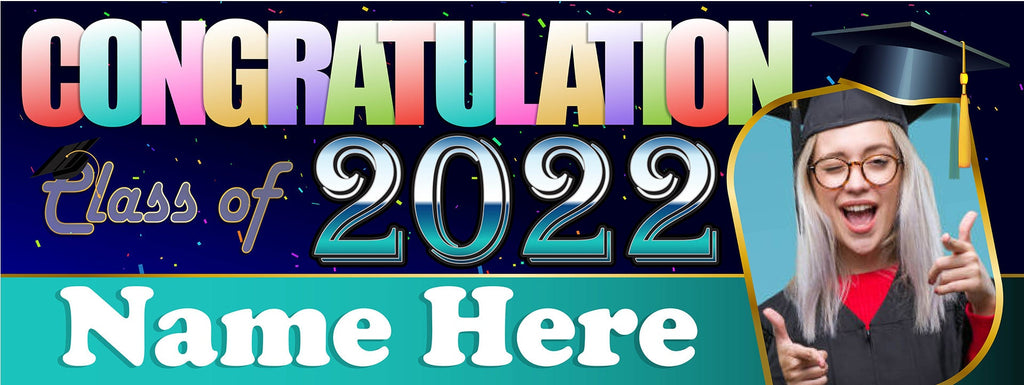 Class of  2022 Graduation Banner | Personalized Photo Banner | Congrats Graduation Banner |  University Graduation Banner | Outdoor Sign