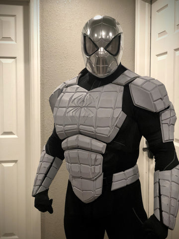 armored spider-man costume superherodiy