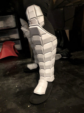 armored spider-man costume legs