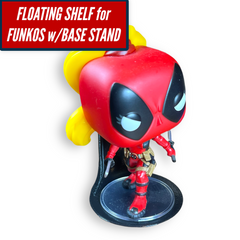Floating Shelf for Pops with Base Stand or BIG Head | Funko Pop Stand Display Shelves | Comes with Command strips