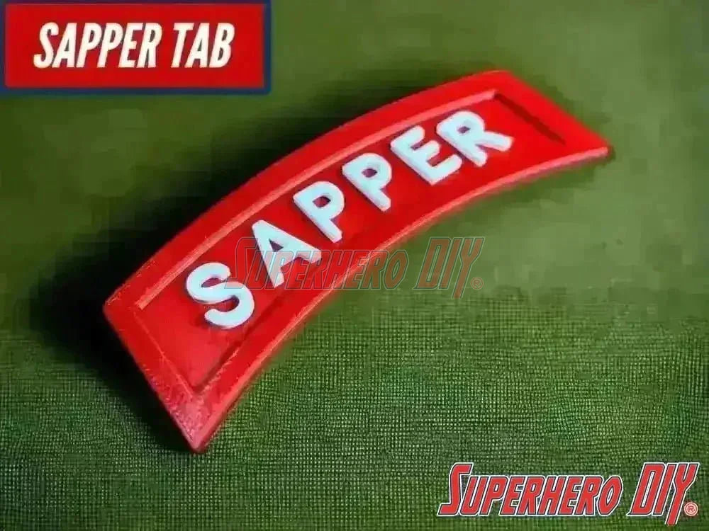 Sapper Tab | 3D-Printed Sapper Combat Engineer Tab | Multiple sizes available