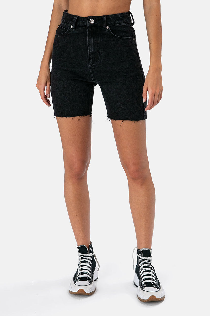 biker shorts denim