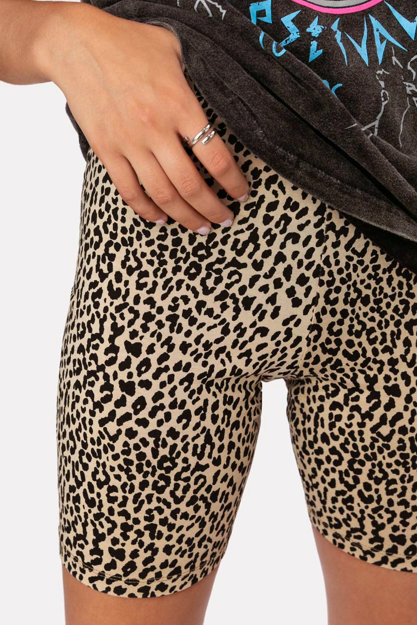 cheetah print bicycle shorts