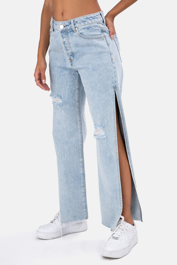 Bernisse Side-Slit Jeans – Adika