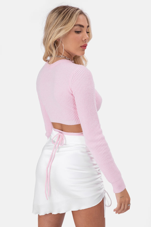 Pink Rib Knit Top Hot Sale, SAVE 34% 