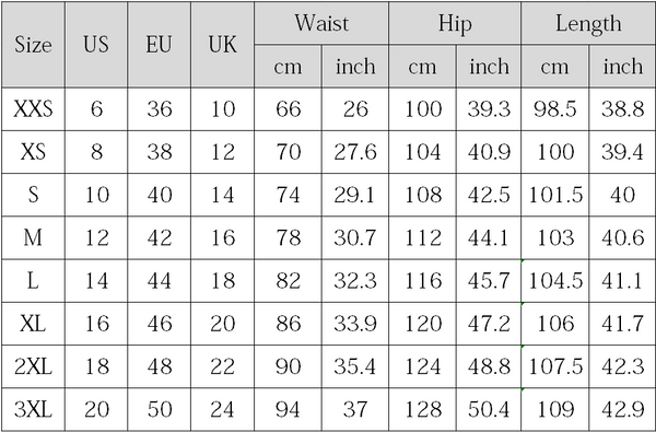 Hammer Jeans Size Chart