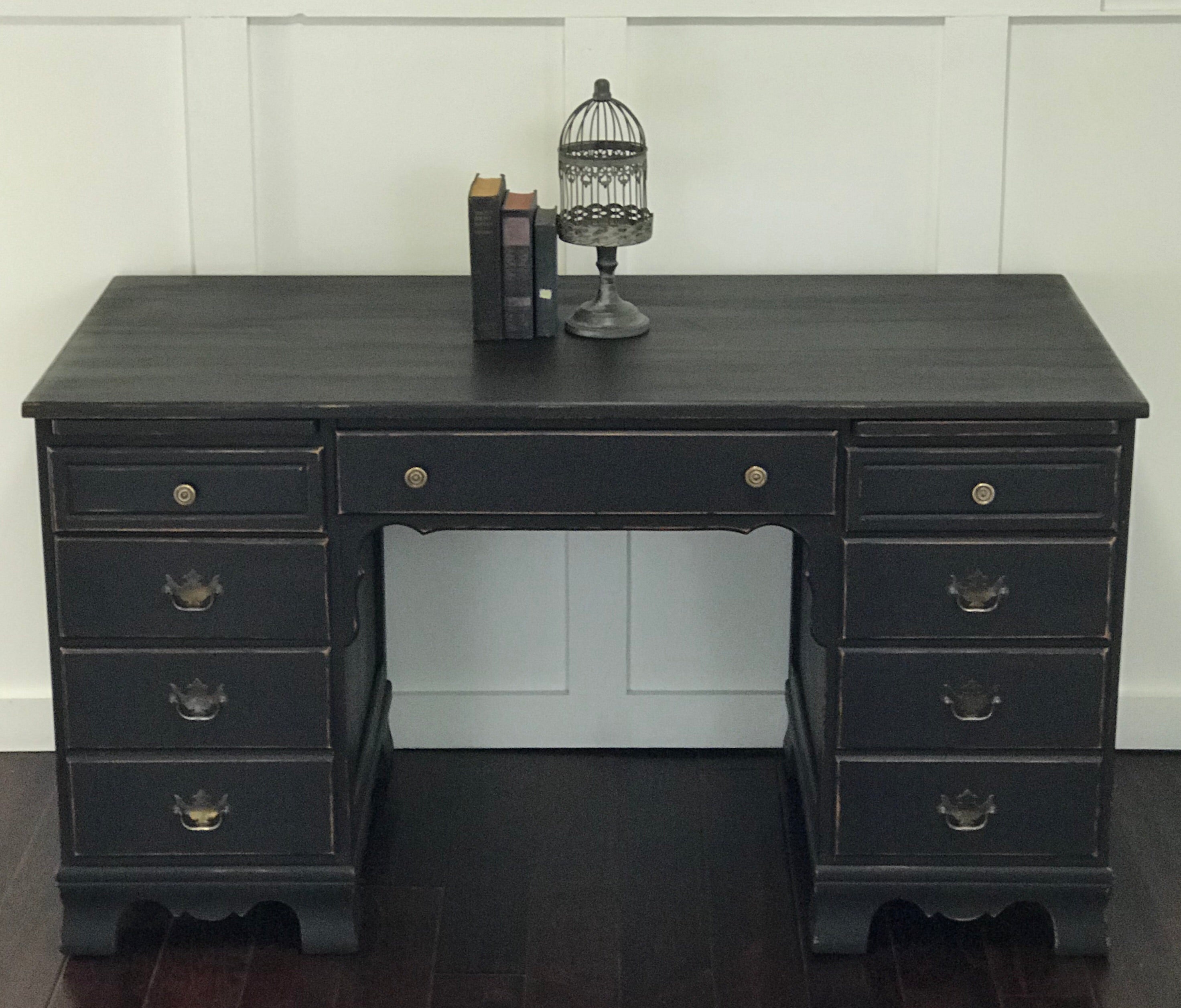 vintage 7 drawer desk