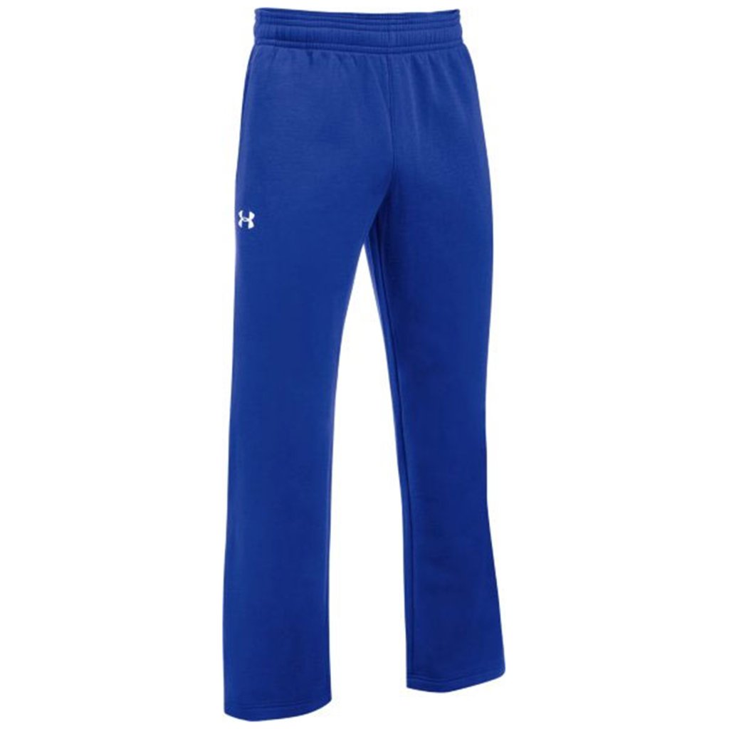 New Under Armour Men's Polyester Warm Up Pants Royal White Logo Size X ...