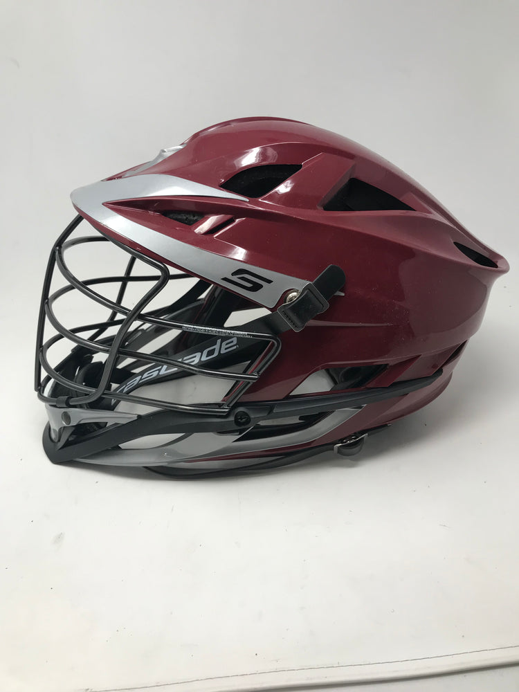 New Cascade S OSFM Elite Lacrosse Helmet Maroon/Gray Official Helmet of MLL
