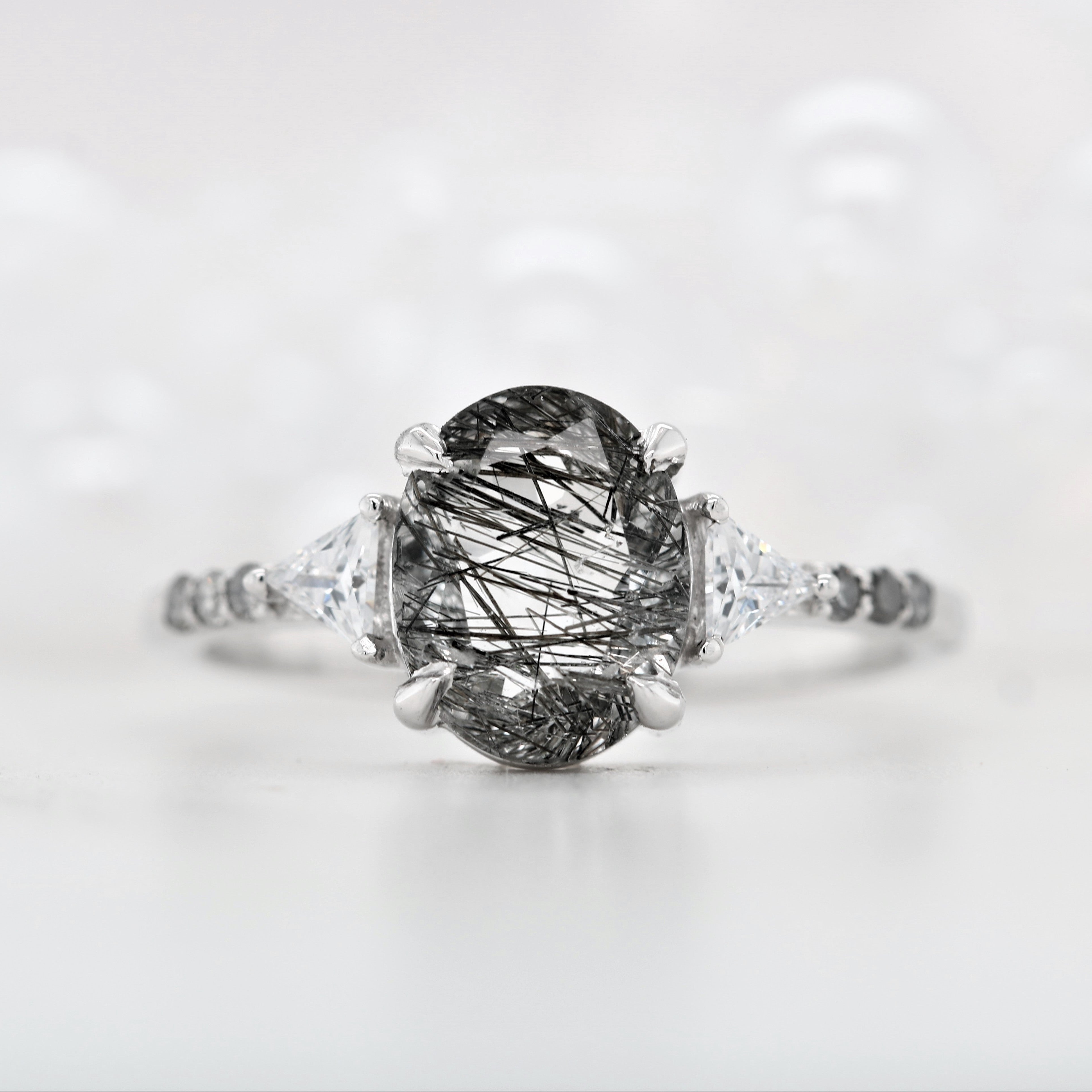 18K White Gold Diamond & Quartz Ring | Judith Arnell Jewelers